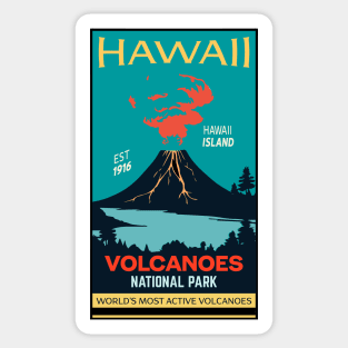 Hawaii Volcanoes National Park Aged Look Sticker